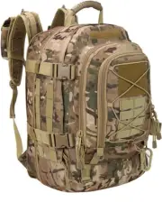 Expandable 40-64L Military Tactical Backpack 3 Day Bag Hiking Gym Sport Camo