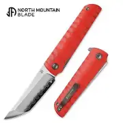 North Mountain Blade Kick Stop Chop Plus 4in Tanto SLD-Magic Blade Red G10 Handl