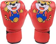 Kids Kickboxing Gloves | PU Leather Breathable Cartoon Pattern Junior Training Mitt | Training Sparring Gloves for Age 3-12 Years Youth, Boys and Girls for Punching Bag