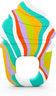Bright Starts Soothing Soft Serve Silicone Teether, Easy-Grasp Ice Cream Cone...