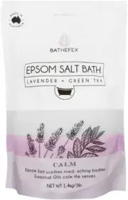Bathefex Lavender and Green Tea Epsom Salt Bath, 1.4Kg