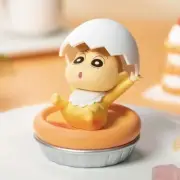 Anime Action Figure Crayon Shin-Chan Snack Time Egg Tart Collectible Toy