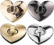CIMAXIC 4pcs Luggage Locks for Suitcases Bag Locks for Travel Bags Decorative Heart Shape Twisting Turn