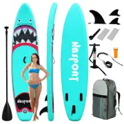 Inflatable SUP Surfboard Stand Up Paddle Board Kayak Paddle Foldable Portabl