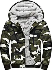 [MACHLAB] Men's Pullover Winter Workout Fleece Hoodie Jackets Full Zip Wool Warm Thick Coats