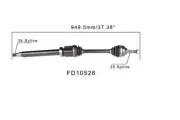 CV Axle Shaft PROTECH FD10526 fits 02-04 Ford Focus (for: Ford)