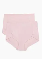 [Taking Shape] Taking Shape 2 Pack Bamboo Everyday Briefs Size 26 in Dusty Rose - Plus Size Women's Underwear Dusty Rose