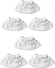 4G-kitty Microfibre Cover Head for Hand Steam Cleaner Nozzle Compatible with SC Series SC1/SC2/SC3/SC4/SC5 Steam Cleaner Replacement Mop Cloth Accessories for Floor Cleaning (Pack of 6)