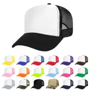 Kids Mesh Trucker Cap Snapback Hat Baseball Sports Foam 5 Panel Adjustable Hat