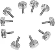 10pcs Vernier Caliper Accessories Knurled Screws Fixing Screw Flat Head Hardware Threaded Bolts Flat Head Bolts Caliper Accessories Silver Metal
