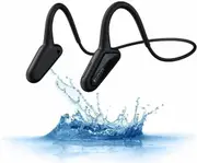Sport Open-Ear Headphones, Wireless Bone Conduction Headset Bluetooth 5.0 Waterproof Sweatproof Earphone with Mic