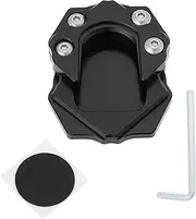 LT Easiyl 1PC Motorbike Kickstand Pad Aluminum Alloy Foot Side Stand Enlarge Extension Pad 69.6x55.9mm Compatible with Piaggio Vespa GTS GTV 250 300 2013-2023 Black