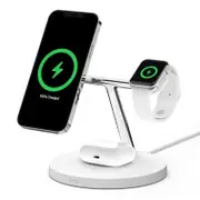 Belkin Boost Charge 3-in-1 Wireless Charger with MagSafe 15W - White