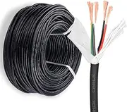 65ft/98ft/164ft TRVV Multi-core Flexible Control Cable Oxygen-Free Pure Copper Conductor Cable 0.3mm2-1mm2 for Machine Tool Tank Chains -40℃ -105℃(98ft,4c-0.3 mm2)