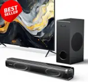 Soundbar for TV with Subwoofer, 2.1CH TV Sound Bar under Monitor with 5.25'' Woo