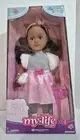 My Life As Poseable Pink Hello Kitty 18" Doll 50th Anniversary Dark Curly Hair