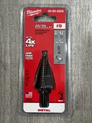 Milwaukee 48-89-9209 #9 Jam-Free Step Drill Bit. NEW