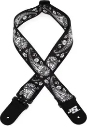 D'Addario Joe Satriani Swivel Guitar Strap - Black Paisley (3-pack) Bundle