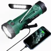 Solar Hand Crank NOAA/AM/FM Weather Radio with 5 LED Flashlight, Reading Lamp...