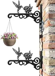 Plant Hangers Outdoor,Iron Heavy Duty Outdoor Plant Hanger | Shelf Brackets & Supports for Tree Railing Deck Fence Window Balcony Hummingbird Patio Porch
