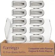 FLAMINGO Women's Razor 5-Blade Refills - Razors for Women - 10ct