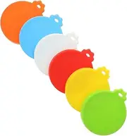 CATIEBYE 6pcs Silicone Can Sealing Caps Leak Pet Food Can Lids for Dogs Cats Convenient Multi Color Soft Flexible for Freshness Clean Storage
