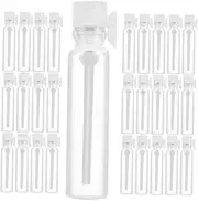 NULYLU 50Pcs Mini Fragrance Bottles Empty Glass Cosmetic Jars for Travel Leak Containers for Essential Oils and Liquid Storage Portable Travel Bottles