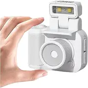 Retro Snap Camera, Portable Chain with Flash Light, 1080P HD Micro DV/Camcorder, Photo and Video Capture Function, with Memory Card(White,16G)