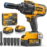 775Ft-lbs(1000N.m) Cordless Impact Wrench, 1/2 inch Power Torque Wrench, 2-Mode