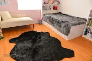 Plushy Bison Buffalo X Large Living Room Rug 5' x 7' Animal Shape Faux Fur Rugs