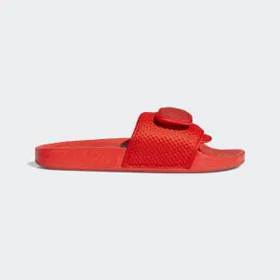 【adidas 愛迪達】PHARREL WILLIAMS CHANCLETAS HU PW BOOST SLIDE 菲董聯名 限量 拖鞋 紅色(FY6140)