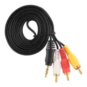 4.9ft 3.5mm plug to 3 Male Adapter AV Extension Cable for VCD DVD L6Y76092