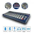 Audio Mixer Console Studio Mixing Amplifier Sound 14CH Line Mixer Bluetooth USB