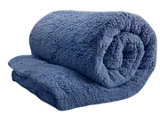 Blue Warm Fleece Thermal Duvet Doona Cover Set Various Size
