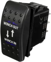 ESUPPORT Car Auto 12V Momentary Light Button Rocker Toggle Switch Blue LED Winch