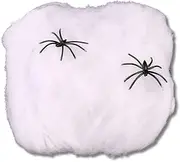 EROSPA® Spider Web with Spiders - Decorative Halloween Carnival Fancy Dress - White
