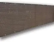 [ALION HOME] Elegant Privacy Screen Fence Mesh Windscreen for Backyard Deck Patio Balcony Pool Porch Railing 3 FT Height Brown/Mocha (3'x6')