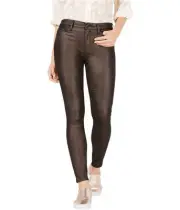 7 For All ManKind Womens Metallic Super Skinny Fit Jeans, Metallic, 25