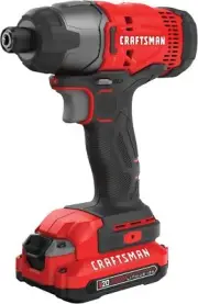 CRAFTSMAN 20V MAX Impact Driver Kit 1/4 Inch, 2,800 RPM LED Work light CMCF800C1