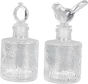 FUNOMOCYA 2Pcs Retro Perfume Containers Stylish Aromatherapy Bottles for Home Decor Elegant Crystal Ornaments for Weddings Spas and Everyday Use