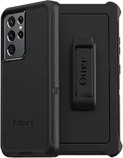 [Otterbox] Galaxy S21 Ultra 5G (Only) - Defender Series Screenless Edition Case - Black - Rugged & Durable - with Port Protection - Holster Clip Included - Non-Retail Packaging