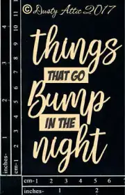 Dusty Attic Chipboard 3x5 - Things that go bump..., DA1856