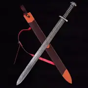 Handmade Damascus Viking Sword, Viking Sword Gift, Battle Ready Medieval Sword