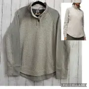 NWT prAna Frozen Falls Sweater Grey Recycled Wool Blend Pullover Size Large