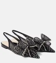 [Mach & Mach] Mach & Mach Le Cadeau mesh slingback flats AU 8 black