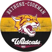KH Sports Fan Bethune-Cookman Wildcats Multi-Color Retro Circle Sign, 20x20 Inches, Wildcats Decor for Dorm, Fan Cave, Living Room; Display Your Team Spirit with This Bethune-Cookman Wildcats Wall Art