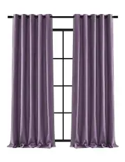 [Cadence & Co.] Byron Matte Velvet Eyelet Curtains 2 Pack in Lilac