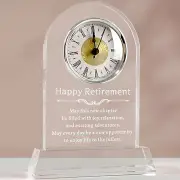 Ready-to-Gift K9 Crystal Souvenir Clock - Retirement & Valentine's Day Keepsake