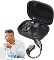 Open Ear Earbuds,Sports Wireless Ear Buds | Noise Cancelling Earphone for Motorcycle Gym Travel Workout Game Running Airplane