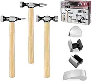 Auto Body Repair Tool Kit,7 Piece,Car Body Repair Tool Kit, Carbon Steel Dolly and Hammer Dent Body Fender Tool Set